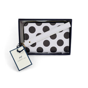 Dabney Lee Polka Dot‎ Wallet Wristlet White Navy | Preppy Chic NWT